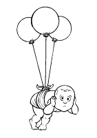 A coloring page of baby