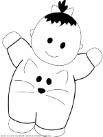 A coloring page of baby