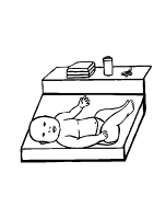 A coloring page of baby