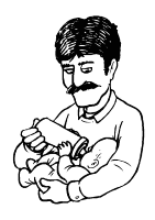 A coloring page of baby