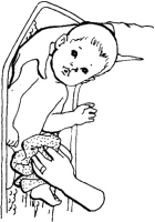 A coloring page of baby