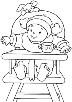 A coloring page of baby