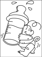 A coloring page of baby