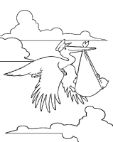 A coloring page of baby