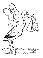 A coloring page of baby