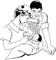 A coloring page of baby