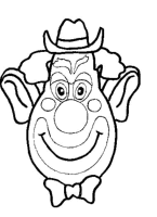 A coloring page of clown