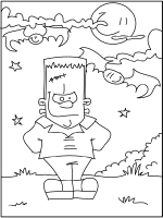 A coloring page of creeps