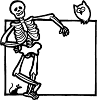 A coloring page of creeps