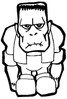 A coloring page of creeps