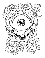 A coloring page of creeps