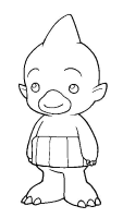 A coloring page of digimon