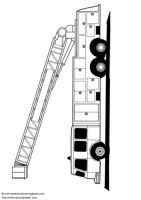 A coloring page of firefighters