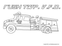 A coloring page of firefighters