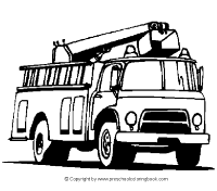 A coloring page of firefighters