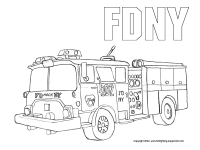 A coloring page of firefighters