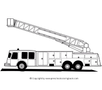 A coloring page of firefighters