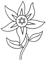 A coloring page of flower
