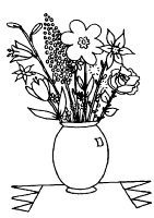 a coloring page of flower