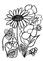 A coloring page of flower