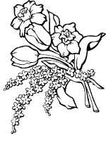 A coloring page of flower