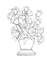 A coloring page of flower