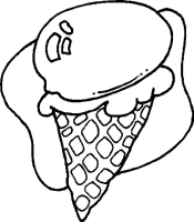 A coloring page of food