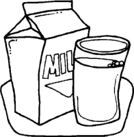 A coloring page of food