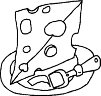 A coloring page of food