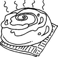 A coloring page of food