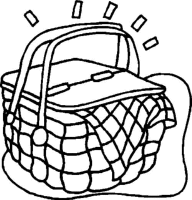 A coloring page of food