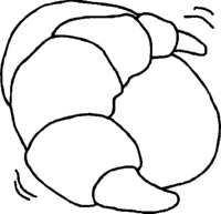 A coloring page of food