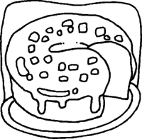 A coloring page of food