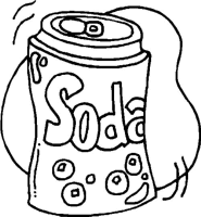 A coloring page of food