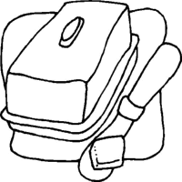 A coloring page of food