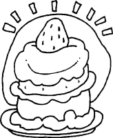 A coloring page of food