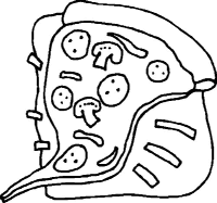 A coloring page of food