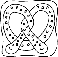 A coloring page of food