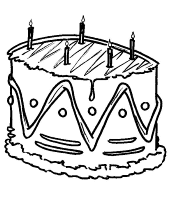 A coloring page of food