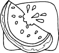 A coloring page of food