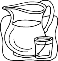 A coloring page of food