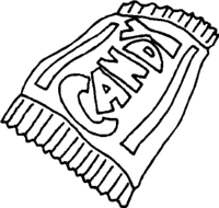 A coloring page of food