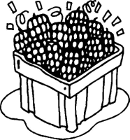 A coloring page of food