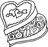 A coloring page of food