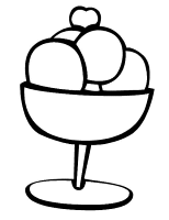 A coloring page of food
