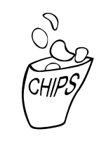 A coloring page of food