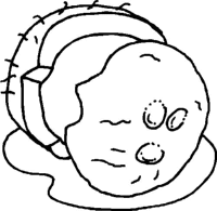 A coloring page of fruit