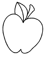 A coloring page of fruit