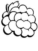 A coloring page of fruit