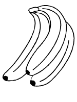 A coloring page of fruit